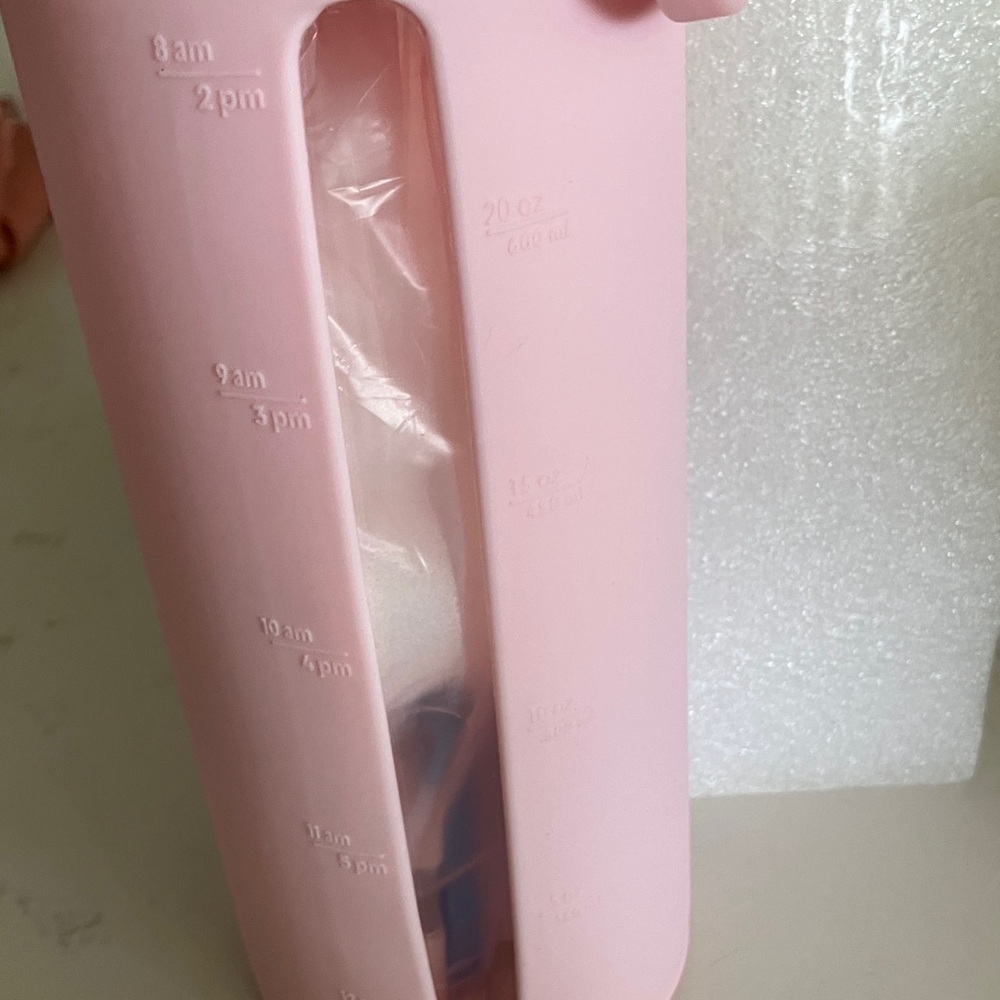 Pink Water Bottle with Heart Handle - Picture 7 of 7